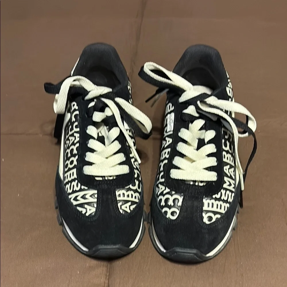 Marc Jacobs Black and White Sneakers with Decorative Accents - Picture 2 of 8